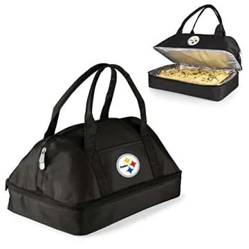 PICNIC TIME Black Pittsburgh Steelers Potluck Casserole Tote