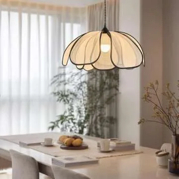 ADCTHOME Boho Chandelier, Hand-Woven Manila Hemp Hanging Large Pendant Ligh Fixtures for Hallway Entryway Kitchen Island Dining Room Bedroom