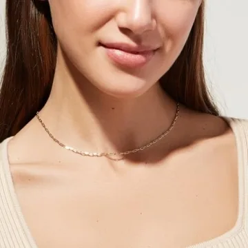 Ana Luisa Link Chain Necklace Adjustable Gold Plated