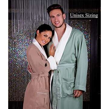 CHADSWORTH & HAIG Ultimate Doeskin Brushed Microfiber Bathrobe Lined In Terry. Luxury Spa & Hotel Bathrobe for Women and Men