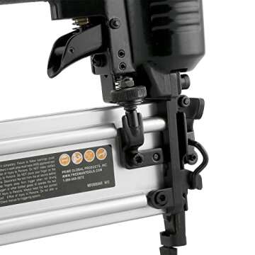 Freeman PBR50Q Pneumatic 18-Gauge 2" Brad Nailer with Quick Jam Release Lightweight and Ergonomic Nail Gun for Moulding, Baseboard, Handrails, Door, and Window Installation , Black