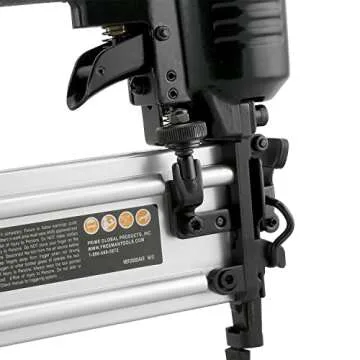 Freeman PBR50Q Pneumatic 18-Gauge 2" Brad Nailer with Quick Jam Release Lightweight and Ergonomic Nail Gun for Moulding, Baseboard, Handrails, Door, and Window Installation , Black