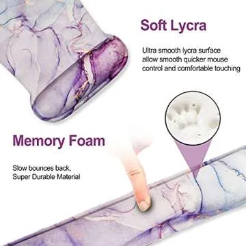 ArtSo Ergonomic Keyboard and Mouse Pad Set for Comfort