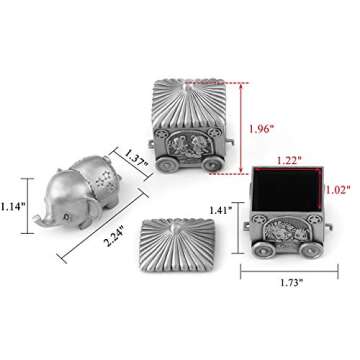 Mogoko Silver Tooth Holder, My First Tooth and Curl Keepsake Box Set, Baby Teeth Fairy Containter Gift Boxes for Child Kids