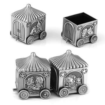 Mogoko Silver Tooth Holder, My First Tooth and Curl Keepsake Box Set, Baby Teeth Fairy Containter Gift Boxes for Child Kids