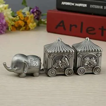 Mogoko Silver Tooth Holder, My First Tooth and Curl Keepsake Box Set, Baby Teeth Fairy Containter Gift Boxes for Child Kids