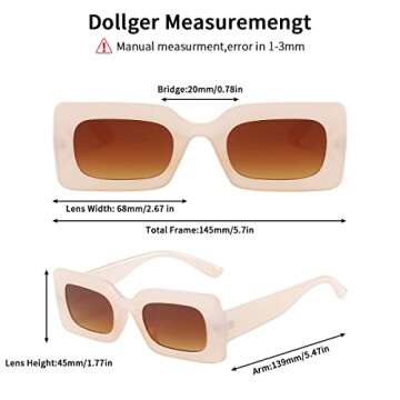 Dollger Rectangle Sunglasses for Trendy Fashion Lovers