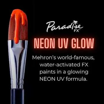 Mehron Neon Orange Body Paint for Festivals and Events