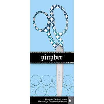 Gingher RH Shears Lauren Designer Dressmaker, 8"