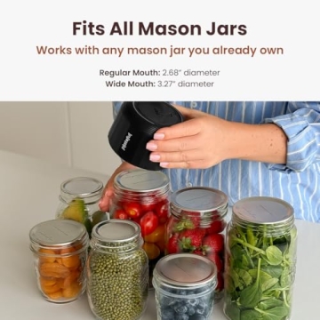 Plateful Electric Mason Jar Vacuum Sealer for Kitchen Efficiency