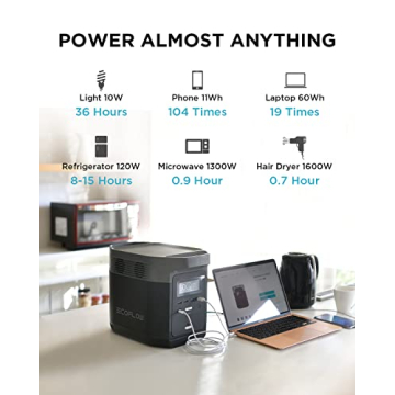 EcoFlow DELTA 1300 Portable Power Station for Outdoor Use