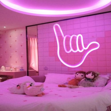 QiaoFei Finger Neon Sign – Unique LED Decor Light
