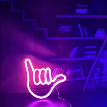 QiaoFei Finger Neon Sign – Unique LED Decor Light