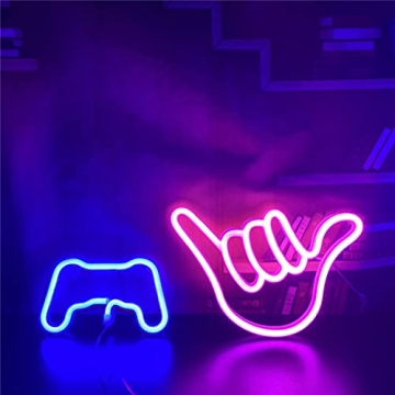 QiaoFei Finger Neon Sign – Unique LED Decor Light