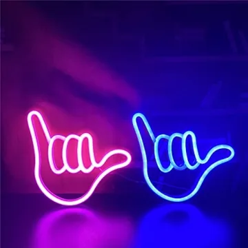 QiaoFei Finger Neon Sign – Unique LED Decor Light