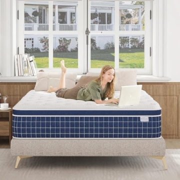 EEN EEN SLEEP 12 Inch Hybrid Queen Mattress Comfort