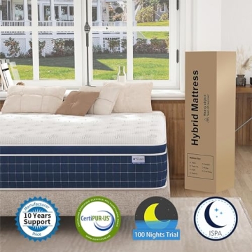 EEN EEN SLEEP 12 Inch Hybrid Queen Mattress Comfort