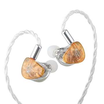 Linsoul Kiwi Ears Orchestra Lite Performance Custom 8BA in-Ear Monitor IEM with Detachable 4-core 7N...