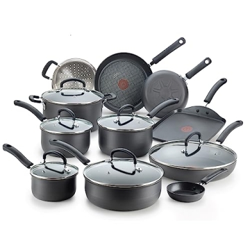 T-fal 17 Piece Nonstick Cookware Set - Ultimate Kitchen Essentials