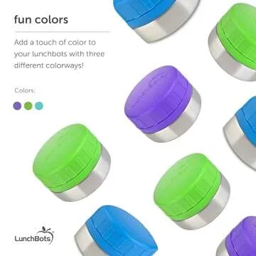 LunchBots Rounds Leak Proof Snack Containers - Set of 2