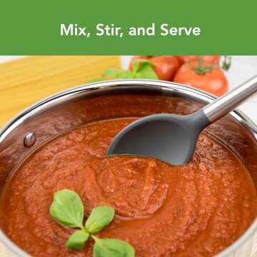 Tovolo Charcoal Silicone Mixing Spoon, One Size (Pack of 1)