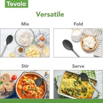 Tovolo Charcoal Silicone Mixing Spoon, One Size (Pack of 1)