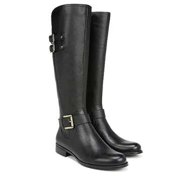 Naturalizer Jessie Black Leather Knee High Riding Boots