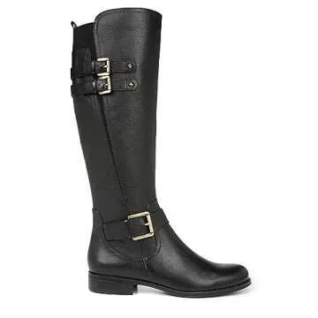 Naturalizer Jessie Black Leather Knee High Riding Boots