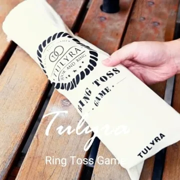 Tulyra XL Ring Toss Game for Adults with Shot Glass and Carrying Case
