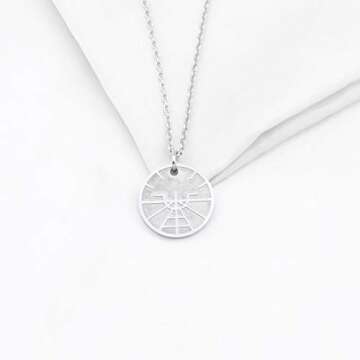 bobauna Airplane Necklace Aviation Attitude Indicator Disc Pendant Necklace Flight Attendant Jewelry Pilot Gift For Aviation Traveler Pilot (Airplane necklace)