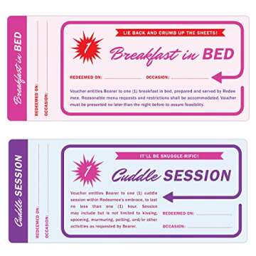 Knock Knock Vouchers for Lovers Fun and Romantic Coupon Book