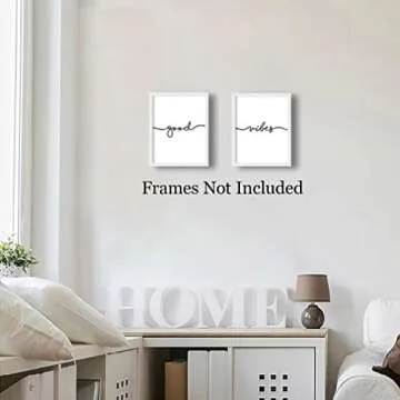 Good Vibes Art Prints Set of 2 for Inspirational Decor