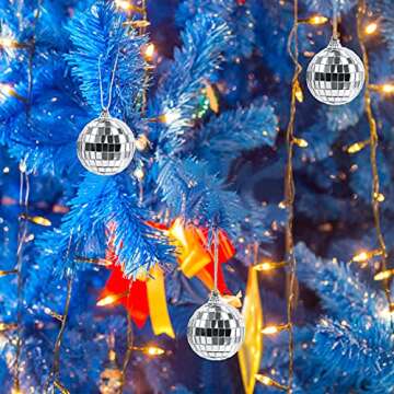 Rocutus 6 Pack Silver Hanging Mirror Disco Balls