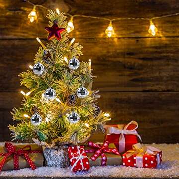 Rocutus 6 Pack Silver Hanging Mirror Disco Balls