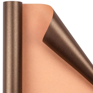 RUSPEPA Chocolate Brown Pearly Wrapping Paper for Events