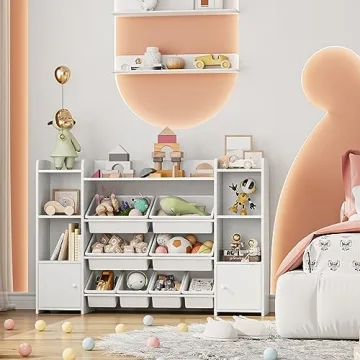 FOTOSOK Toy Storage Organizer with Bins for Kids