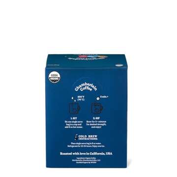 Chamberlain Coffee Variety Box Single Serve Bags - Includes 5 Blends, Original Family Blend, Early B...