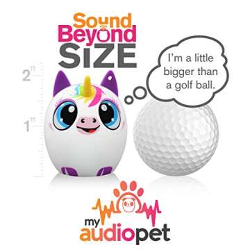 My Audio Pet Mini Bluetooth Animal Wireless Speaker for Kids of All Ages - True Wireless Stereo – Pair with Another TWS Pet for Powerful Rich Room-Filling Sound (UniCHORD)