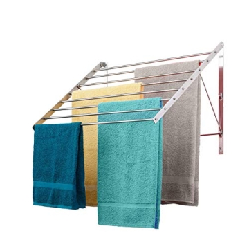 Durable Wall Mounted Drying Rack with 15 Feet Capacity