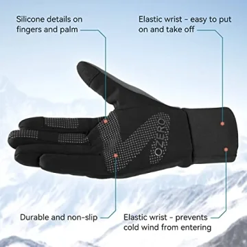 OZERO Winter Touchscreen Gloves for Cycling and Outdoor Activities