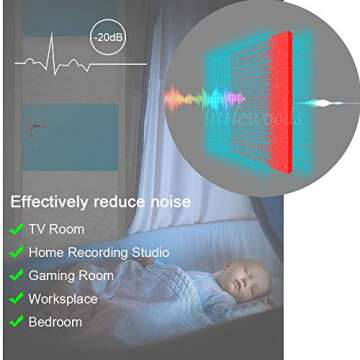 Yoillione Felt Bulletin Board for Wall: Large Cork Board for Office - Corkboard Tiles Self Adhesive - Black and White Pin Board Squares