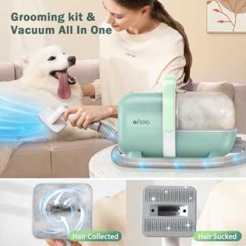 Afloia Dog Grooming Kit - Grooming with Vacuum Tools