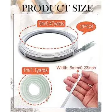 11 Yards Metal Boning for Sewing, Easy-to-sew Spring Steel Boning for Making Corsets/Wedding Dress/Costumes/Bridal Gowns/Lingerie/Swimwear/Handbags/Crafts/Decor Supplies(1/4" White)