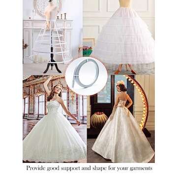 11 Yards Metal Boning for Sewing, Easy-to-sew Spring Steel Boning for Making Corsets/Wedding Dress/Costumes/Bridal Gowns/Lingerie/Swimwear/Handbags/Crafts/Decor Supplies(1/4" White)