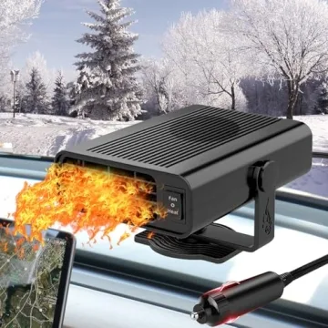 200W Portable Car Heater - 12V Electric Defroster & Fan