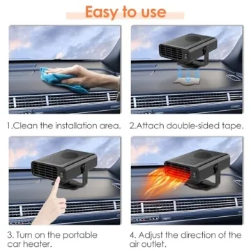 200W Car Heater - 12V Electric Defroster for Cars