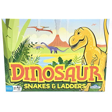 Outset Media Dinosaur Snakes and Ladders Fun Game for Kids