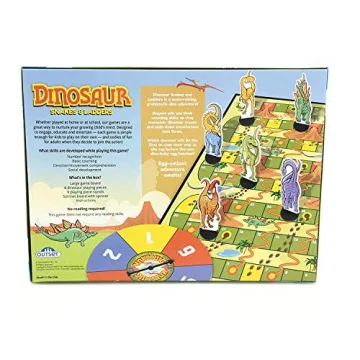 Outset Media Dinosaur Snakes and Ladders Fun Game for Kids