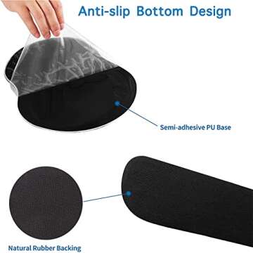 Ergonomic Keyboard & Mouse Wrist Support Set - White Gold Marble