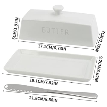 Stylish Ceramic Butter Dish with Lid - SGAOFIEE Porcelain